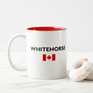 Whitehorse Kanada kanadische Flagge Licht Farbe Zweifarbige Tasse