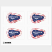 Whitehorse Ledge New Hampshire Climbing Carabiner Rechteckiger Aufkleber (Blatt)