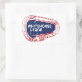 Whitehorse Ledge New Hampshire Climbing Carabiner Rechteckiger Aufkleber (Tasche)