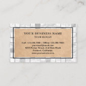 Whitehotel Kitchen Floor Tiles Installer Visitenkarte (Rückseite)