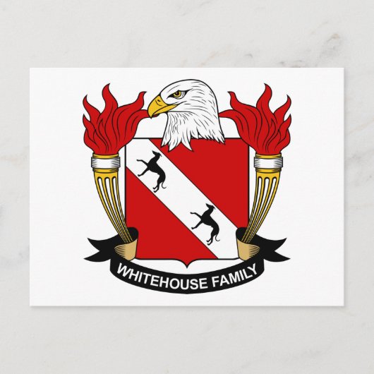 Whitehouse Familienwappen Postkarte (Vorderseite)