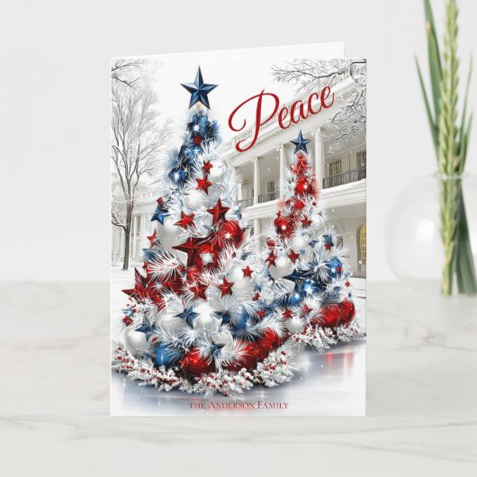 Whitehouse Festive USA Christmas Trees Karte (Vorderseite)