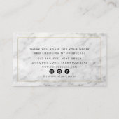 Whitemarbild Script Danke Business Card Visitenkarte (Rückseite)