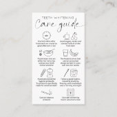 Whitening Aftercare Guide für einfache Skriptlogos Visitenkarte (Vorderseite)