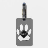 Whitepaper, benutzerdefiniert, grau gepäckanhänger (Rückseite vertikal)