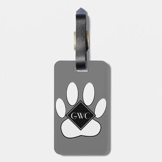 Whitepaper, benutzerdefiniert, grau gepäckanhänger (Rückseite vertikal)