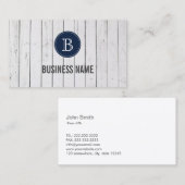 Whitepaper Business Card aus weißgestrichenem Holz Visitenkarte (Vorne/Hinten)