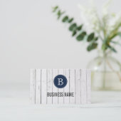 Whitepaper Business Card aus weißgestrichenem Holz Visitenkarte (Stehend Vorderseite)