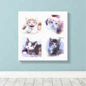 Whitepaper FotoCollage Wrapped Canvas Leinwanddruck (Insitu (Holzboden))