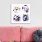 Whitepaper FotoCollage Wrapped Canvas Leinwanddruck (Insitu (Wohnzimmer))