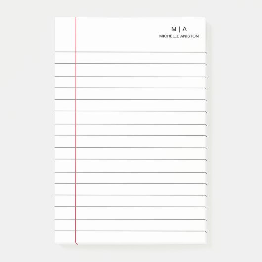 Whitepaper für das elegante Whitelline-SchulNotebo Post-it Klebezettel (Vorderseite)