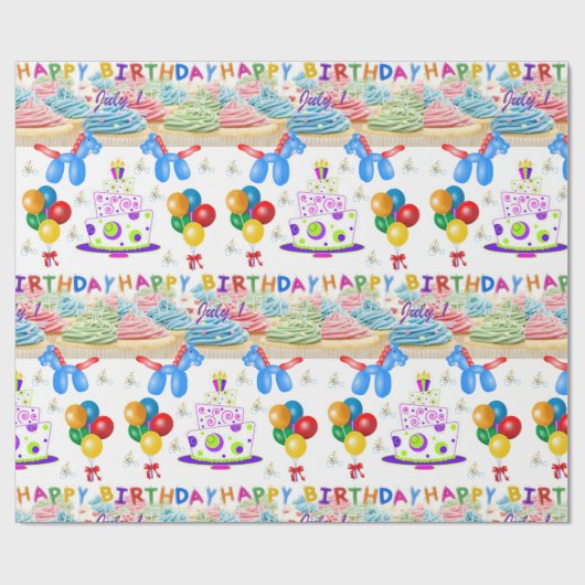 Whitepaper Geburtstag, 1. Geschenkpapier (Flach)