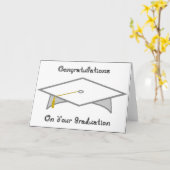 Whitepaper-Hut oder druckbare Karte mit Graduierun (Gelbe Blume)