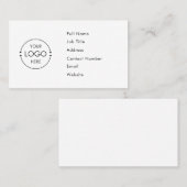 Whitepaper mit benutzerdefiniertem Logo Visitenkarte (Vorne/Hinten)