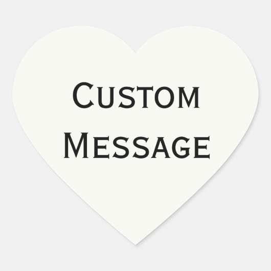Whitepaper mit benutzerdefinierter Meldung Herz-Aufkleber (Vorderseite)