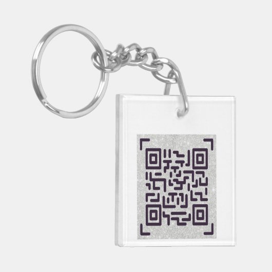 Whitepaper mit dieser QR CODE Business Card gerett Schlüsselanhänger (Vorderseite links)