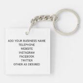 Whitepaper mit dieser QR CODE Business Card gerett Schlüsselanhänger (Rückseite)