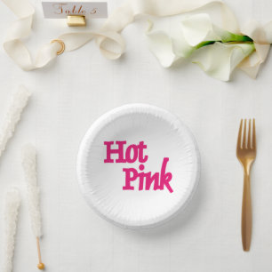 Whitepaper mit Hot Pink Pappteller