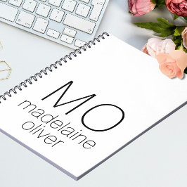 Whitepaper Notebook Journal Custom Initial Notizblock