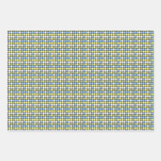 Whitepaper-Set - Neues Weißes Sternchen auf Gelb Geschenkpapier Set (Vorderseite 2)