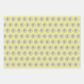 Whitepaper-Set - Neues Weißes Sternchen auf Gelb Geschenkpapier Set (Vorderseite)