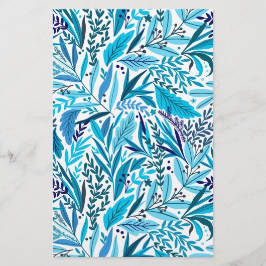 Whitepaper über blaue Floral-Seife (Vorderseite)