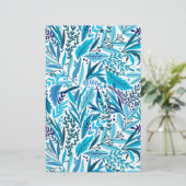 Whitepaper über blaue Floral-Seife (Stehend Vorderseite)