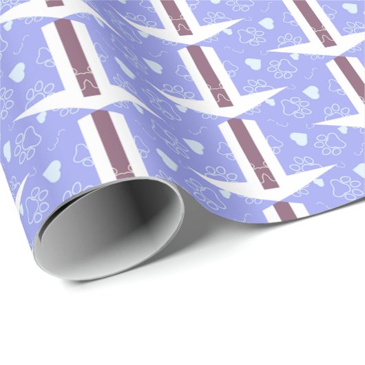 Whitepaper über blaues Wrapping Paper Geschenkpapier (Rolleneckpunkt)