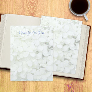 Whitepaper über Blume mit Blumenhintergrund
