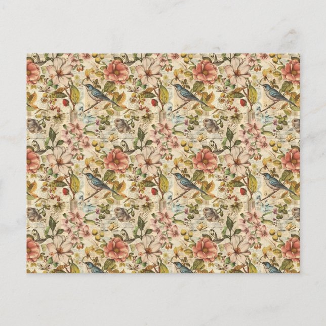 Whitepaper über botanische Whimsy-Collage (Vorderseite)