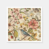 Whitepaper über botanische Whimsy-Collage Serviette (Vorderseite)