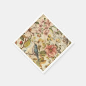 Whitepaper über botanische Whimsy-Collage Serviette (Ecke)