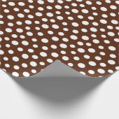 Whitepaper über braunes Faltpapier Geschenkpapier (Ecke)