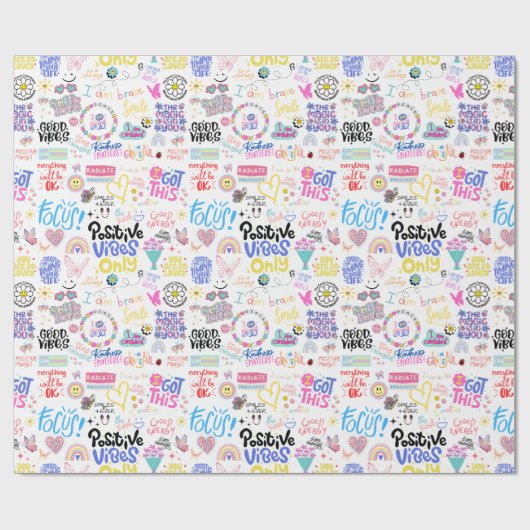 Whitepaper über positive Affirmations Geschenkpapier (Flach)