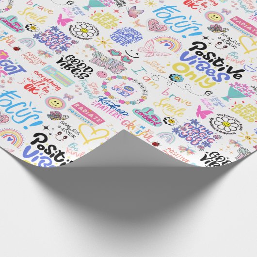 Whitepaper über positive Affirmations Geschenkpapier (Ecke)