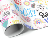 Whitepaper über positive Affirmations Geschenkpapier (Rolleneckpunkt)