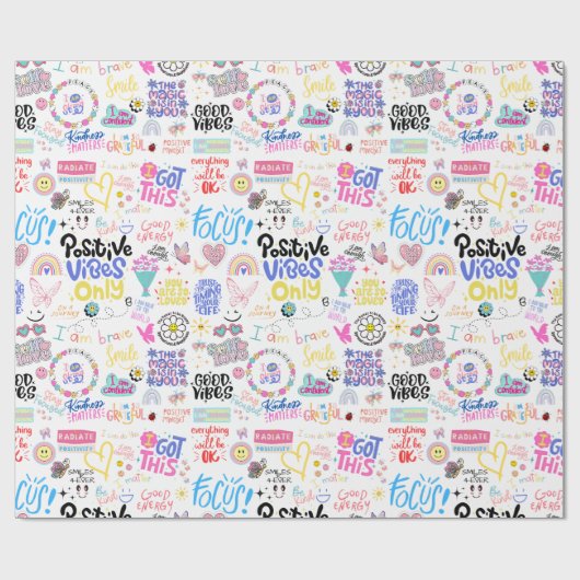 Whitepaper über positive Affirmations Geschenkpapier (Flach)