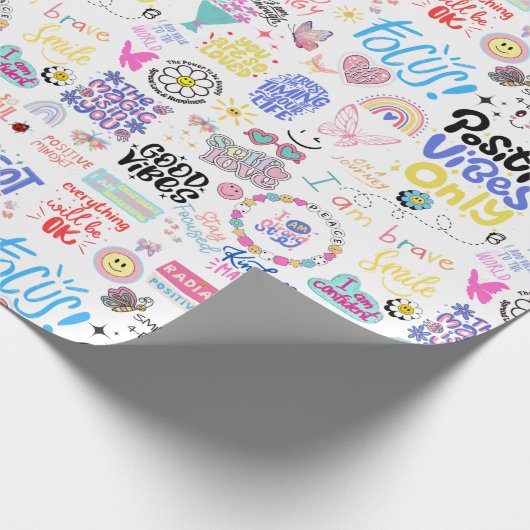 Whitepaper über positive Affirmations Geschenkpapier (Ecke)