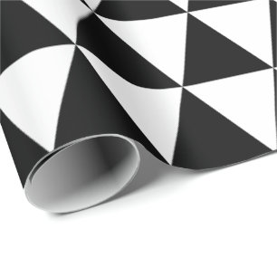 Whitepaper über schwarze und weiße Dreiecke Geschenkpapier