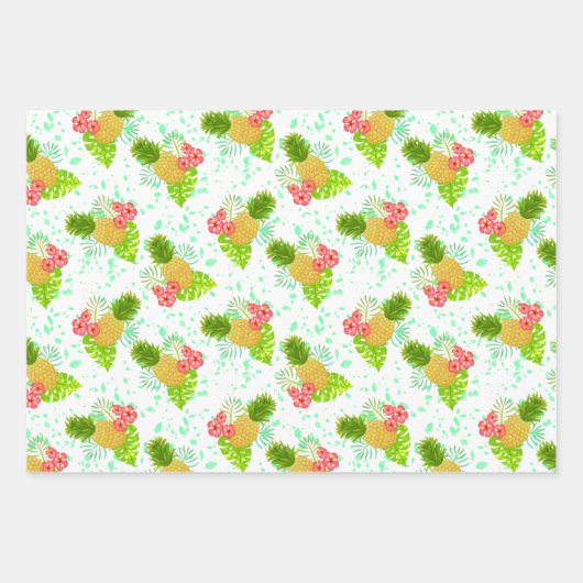 Whitepaper über tropische Ananas Geschenkpapier Set (Vorderseite)