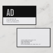 Whitepaper-Visitenkarte für Schwarzes Streifen Visitenkarte (Vorne/Hinten)