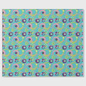 Whitepaper zu Funky Blue Circles Geschenkpapier (Flach)