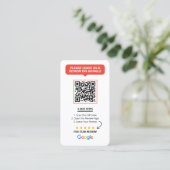 Whitepaper zu QR Code Business Review Link Visitenkarte (Stehend Vorderseite)