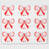 Whitepaper zu roten und rosa Bows Geschenkpapier (Flach)