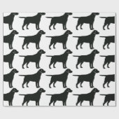 Whitepaper zum Abpacken von schwarzen Lab-Hunden Geschenkpapier (Flach)