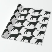 Whitepaper zum Abpacken von schwarzen Lab-Hunden Geschenkpapier (Ungerollt)