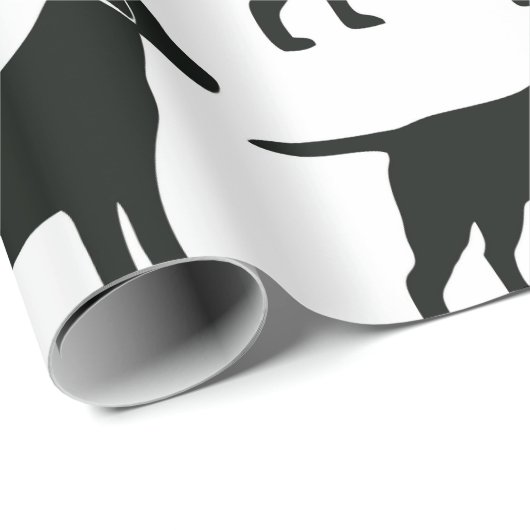 Whitepaper zum Abpacken von schwarzen Lab-Hunden Geschenkpapier (Rolleneckpunkt)