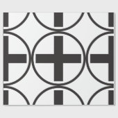 Whitepaper zum Abschreiben von Zeichen in Schwarz- Geschenkpapier (Flach)