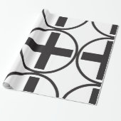 Whitepaper zum Abschreiben von Zeichen in Schwarz- Geschenkpapier (Ungerollt)