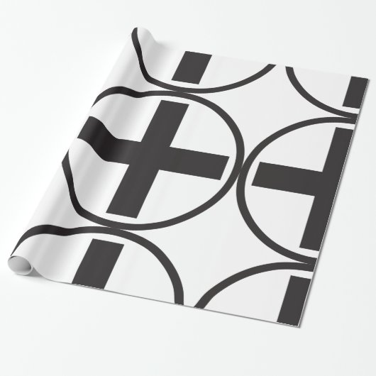 Whitepaper zum Abschreiben von Zeichen in Schwarz- Geschenkpapier (Ungerollt)